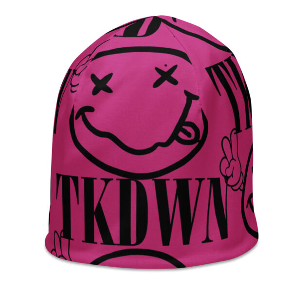 TKDWN Two Fingers All-Over Print Beanie - Image 4